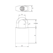 Cotas candado electronico PL45